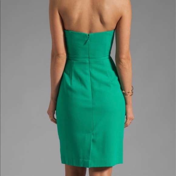 BCBG Max Azria | Strapless Green Dress - Picture 2 of 5